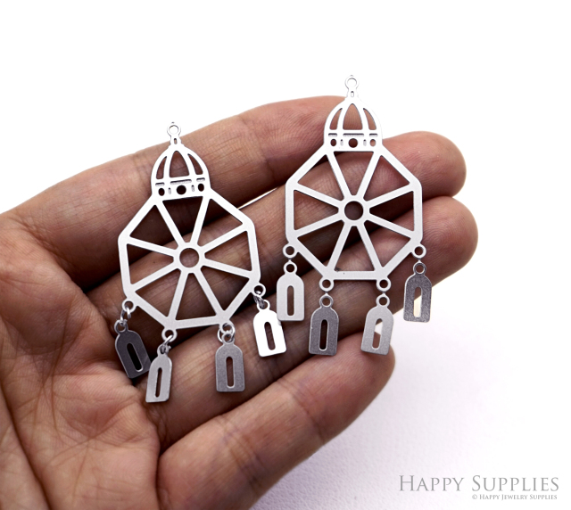10pcs(1set) Corroded Stainless Steel Jewelry Charms, Cattedrale di Santa Maria Brass Charms, Etched Charms, Corroded Silver Jewelry Findings, Etched Pendants Jewelry Wholesale (SSB1158)