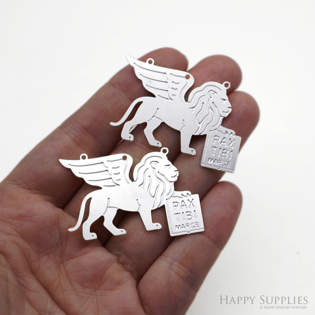 Corroded Stainless Steel Jewelry Charms, Basilica di San Marco Brass Charms, Earring Charms, Etched Silver Jewelry Pendants, Etched Brass Jewelry Findings, Jewelry Wholesale (SSB1163)