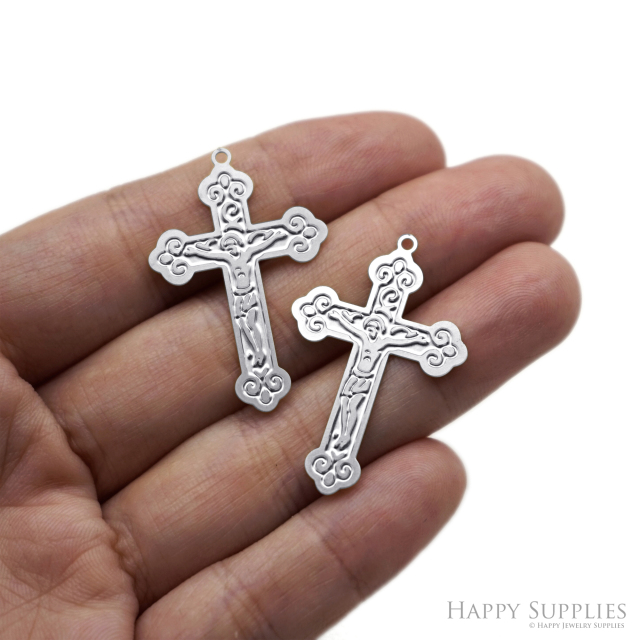 Corroded Stainless Steel Jewelry Charms, Basilica di San Marco Brass Charms, Earring Charms, Etched Silver Jewelry Pendants, Etched Brass Jewelry Findings, Jewelry Wholesale (SSB1162)