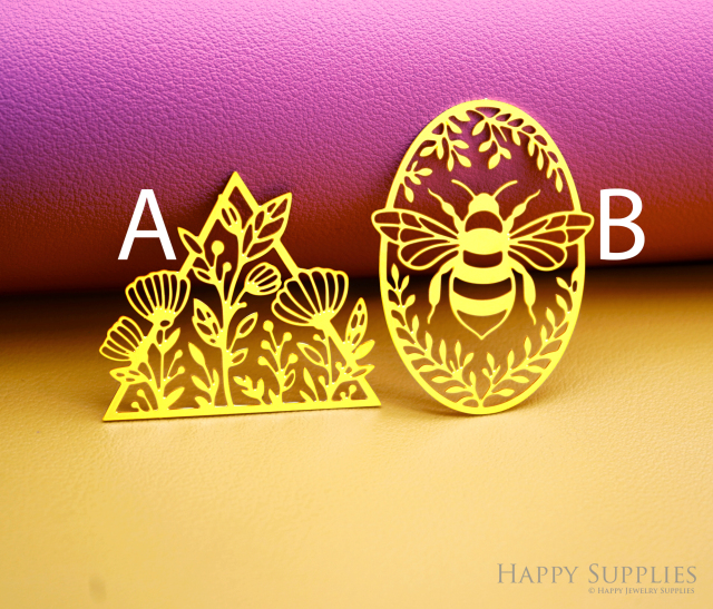 2pcs Stainless Steel Jewelry Charms, Raw Brass Charms, Bee Charms, Earrings Findings, Stainless Steel Silver Jewelry Pendants, Brass Jewelry Findings, Stainless Steel Pendants Jewelry Wholesale (D3043)