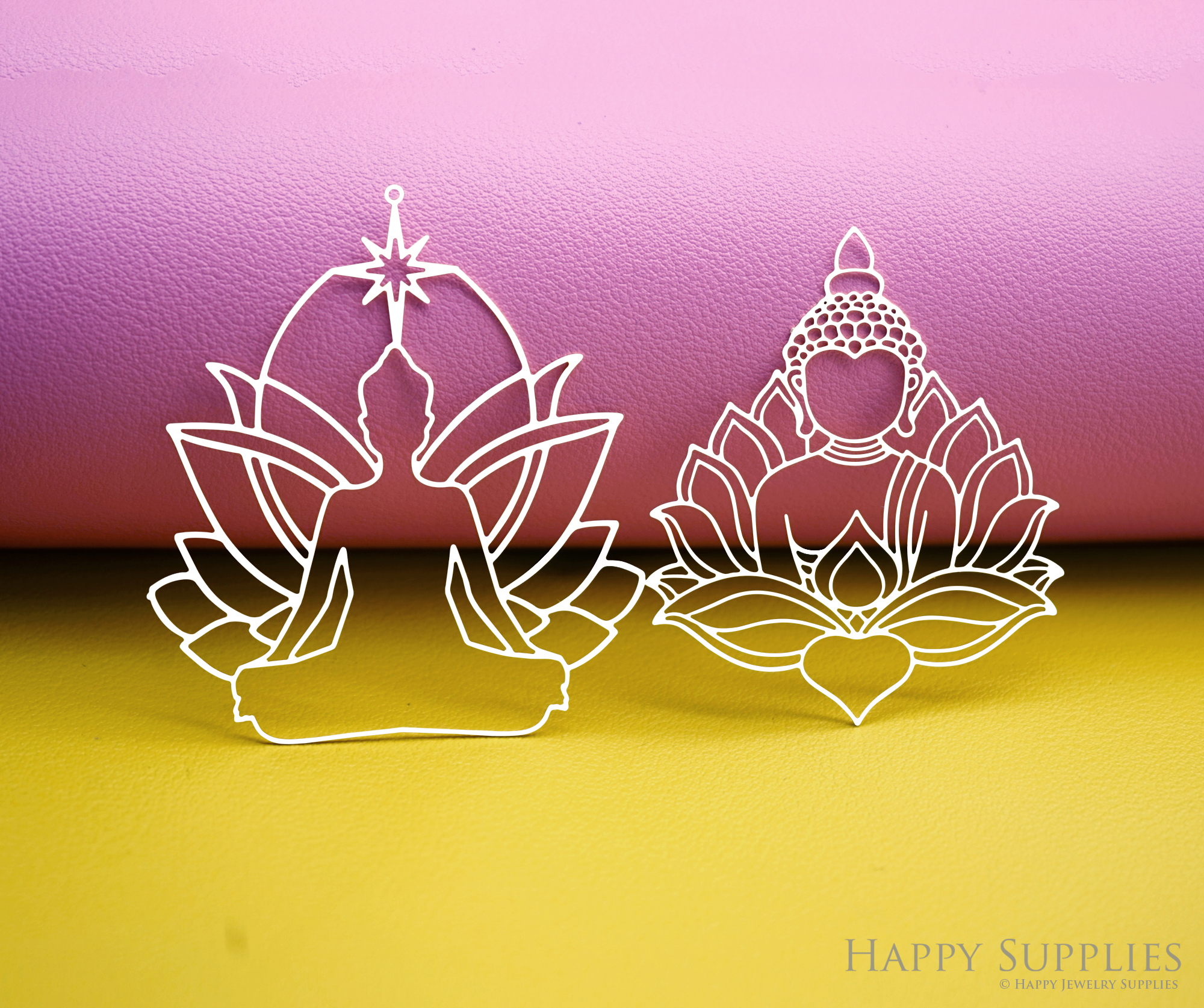 2pcs Stainless Steel Jewelry Charms, Raw Brass Charms, Buddha Charms, Earrings Findings, Stainless Steel Silver Jewelry Pendants, Brass Jewelry Findings, Stainless Steel Pendants Jewelry Wholesale (D3044)