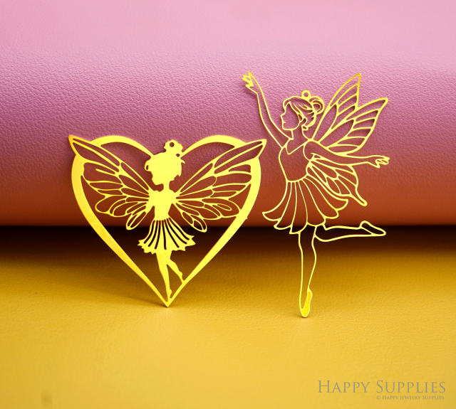 2pcs Stainless Steel Jewelry Charms, Raw Brass Charms, Angel Charms, Earrings Findings, Stainless Steel Silver Jewelry Pendants, Brass Jewelry Findings, Stainless Steel Pendants Jewelry Wholesale (D3045)