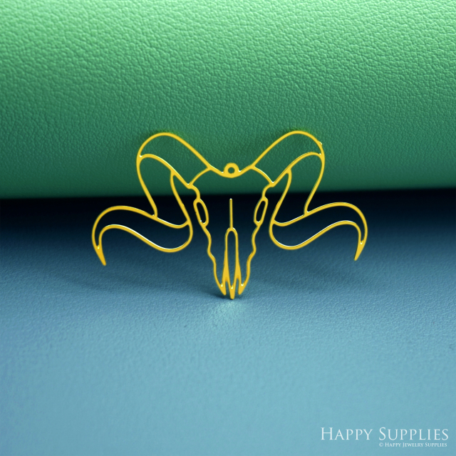 2pcs Stainless Steel Jewelry Charms, Raw Brass Charms, Bull Charms, Earrings Findings, Stainless Steel Silver Jewelry Pendants, Brass Jewelry Findings, Stainless Steel Pendants Jewelry Wholesale (D3041)