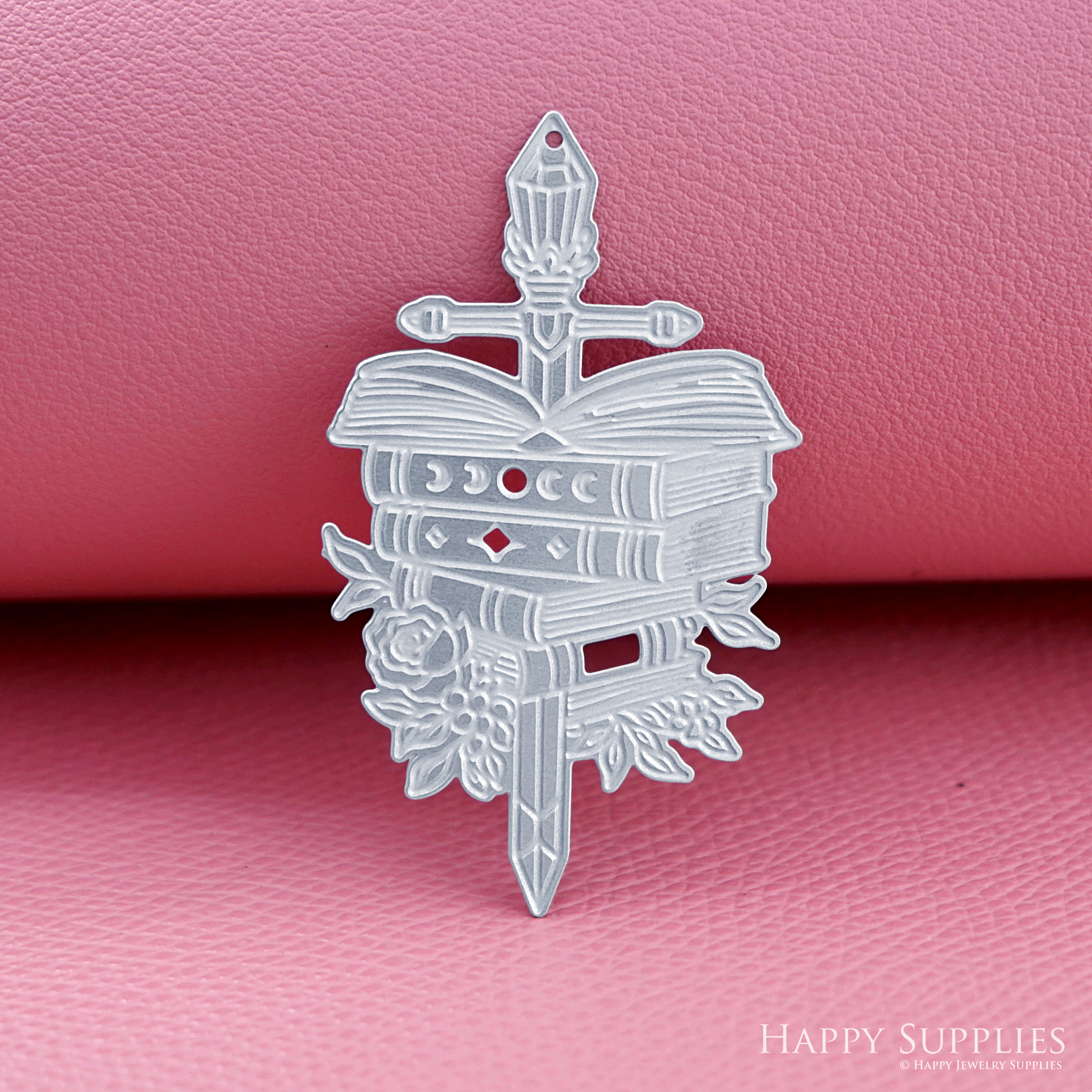 Corroded Stainless Steel Jewelry Charms, Flower Brass Charms, Earring Charms, Etched Silver Jewelry Pendants, Etched Brass Jewelry Findings, Jewelry Wholesale (SSB1179)