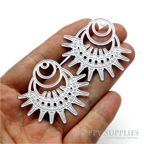 Corroded Stainless Steel Jewelry Charms, Geometric Brass Charms, Earring Charms, Etched Silver Jewelry Pendants, Etched Brass Jewelry Findings, Jewelry Wholesale (SSB1181)