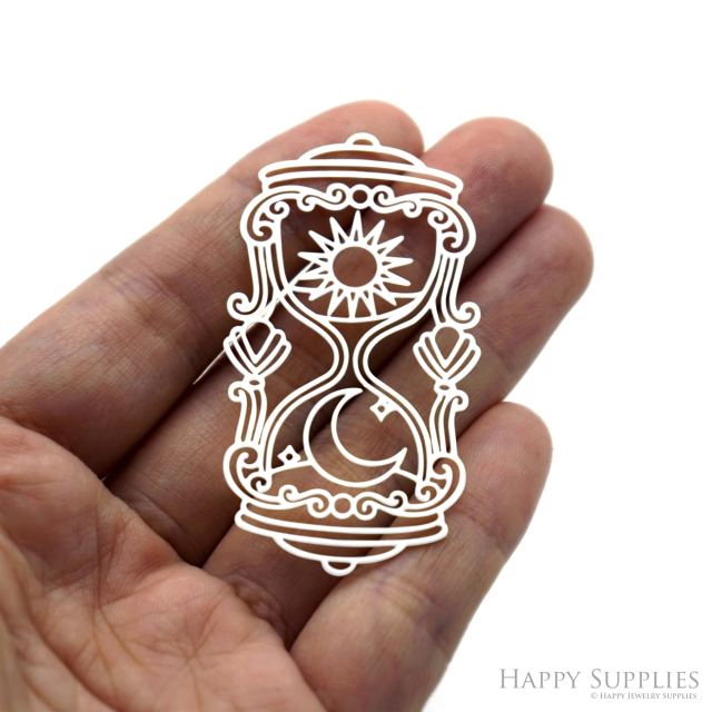 2pcs Stainless Steel Jewelry Charms, Raw Brass Charms, Hourglass Charms, Earrings Findings, Stainless Steel Silver Jewelry Pendants, Brass Jewelry Findings, Stainless Steel Pendants Jewelry Wholesale (D3051)