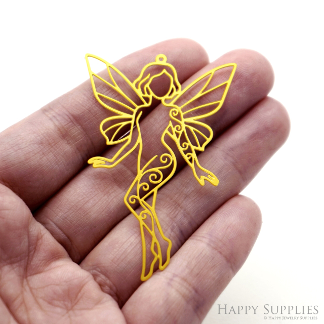 2pcs Stainless Steel Jewelry Charms, Raw Brass Charms, Angel Charms, Earrings Findings, Stainless Steel Silver Jewelry Pendants, Brass Jewelry Findings, Stainless Steel Pendants Jewelry Wholesale (D3054)