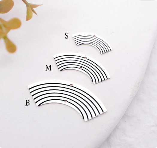 Making Jewelry Findings Raw Brass Bead Pendant Laser Cut Engraved Charm, Geometric Stainless Steel Charms, Necklace Earrings (ERD378)