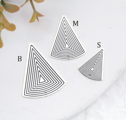Making Jewelry Findings Raw Brass Bead Pendant Laser Cut Engraved Charm, Geometric Stainless Steel Charms, Necklace Earrings (ERD383)