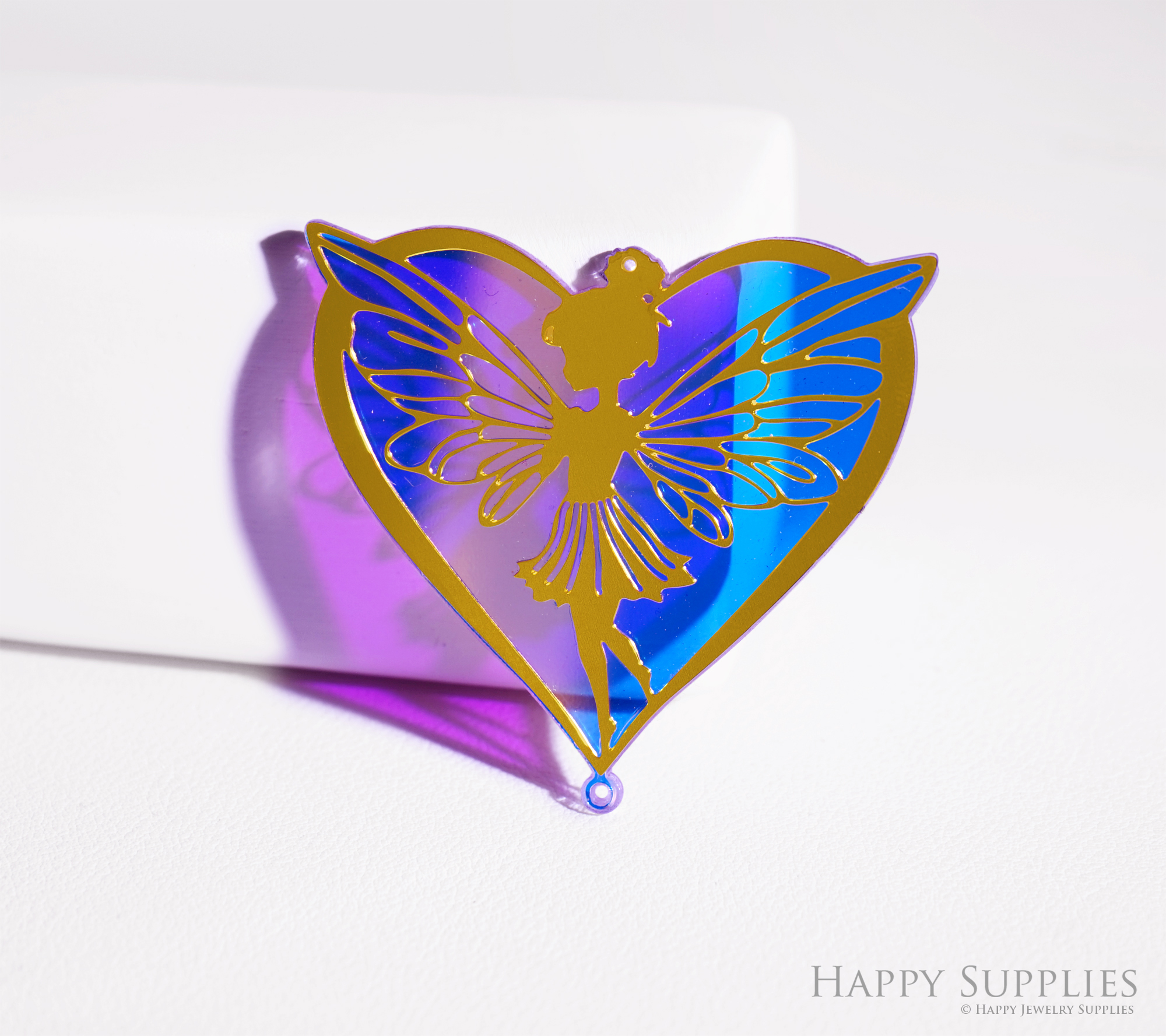 2pcs Rainbow Angel Charm, Brass Prism Charm, Iridescent Angel Pendant, Angel Connector, DIY Jewelry Making Supplie, Angel Suncatchers (Q124)