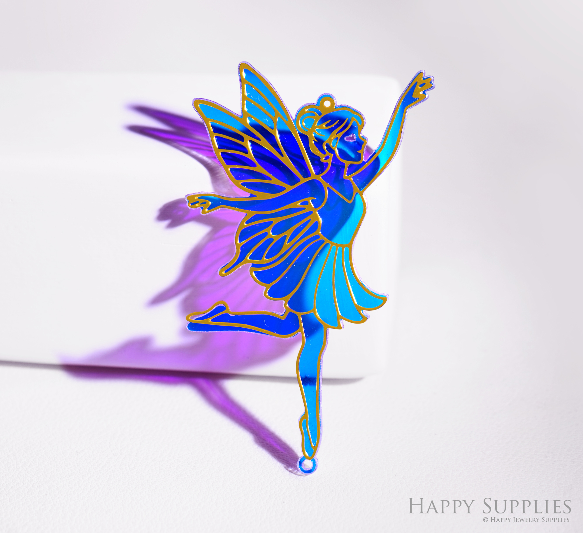 2pcs Rainbow Angel Charm, Brass Prism Charm, Iridescent Angel Light Catcher, Angel for DIY Suncatchers, Window Hanging Decor (Q125)