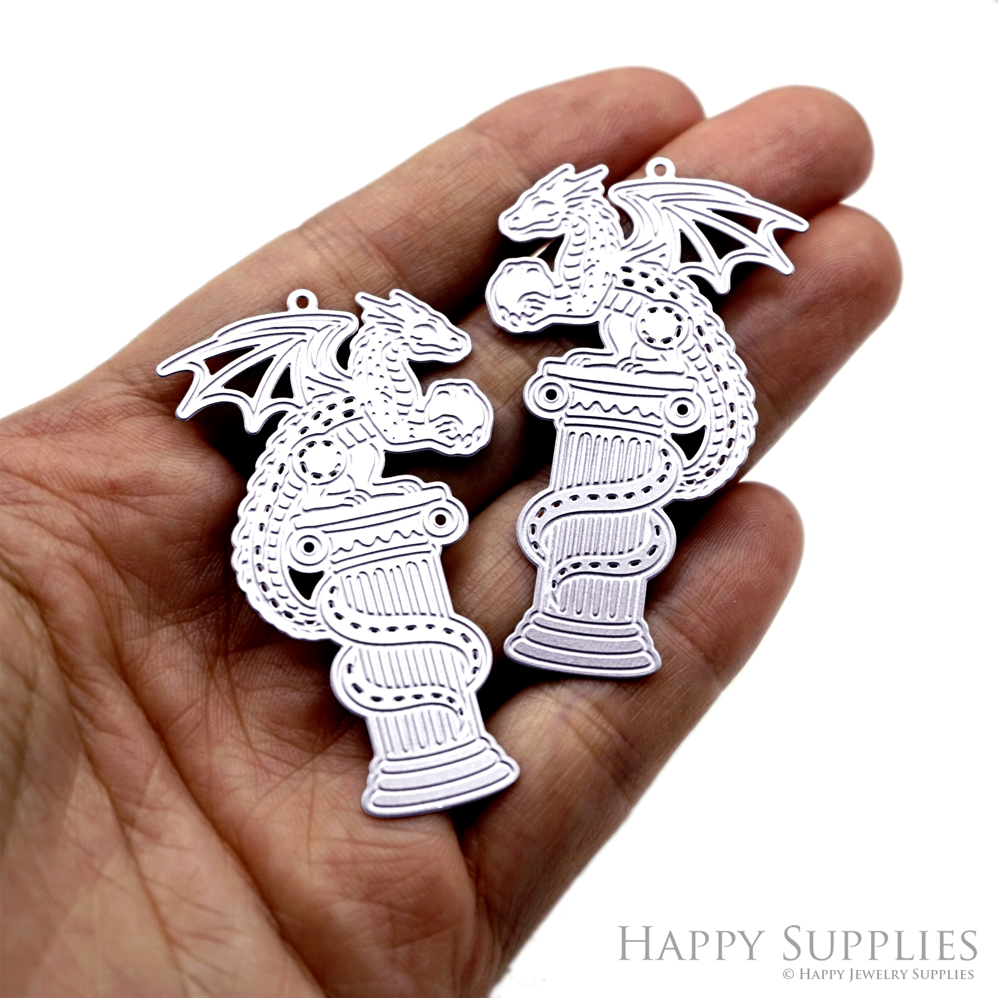 Corroded Stainless Steel Charm, Dragon Brass Charms, Earring Charms, Etched Silver Jewelry Pendants, Etched Brass Jewelry Findings, Jewelry Wholesale (SSB1222)
