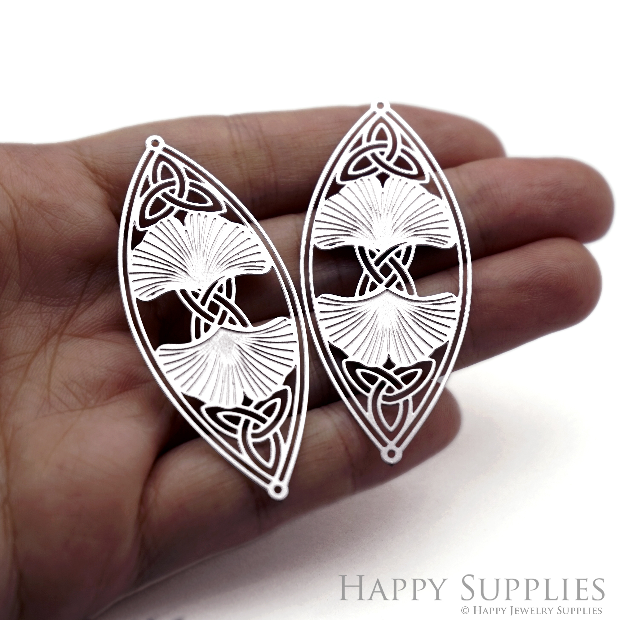 Corroded Stainless Steel Charm, Ginkgo leaves Brass Charms, Earring Charms, Etched Silver Jewelry Pendants, Etched Brass Jewelry Findings, Jewelry Wholesale (SSB1227)