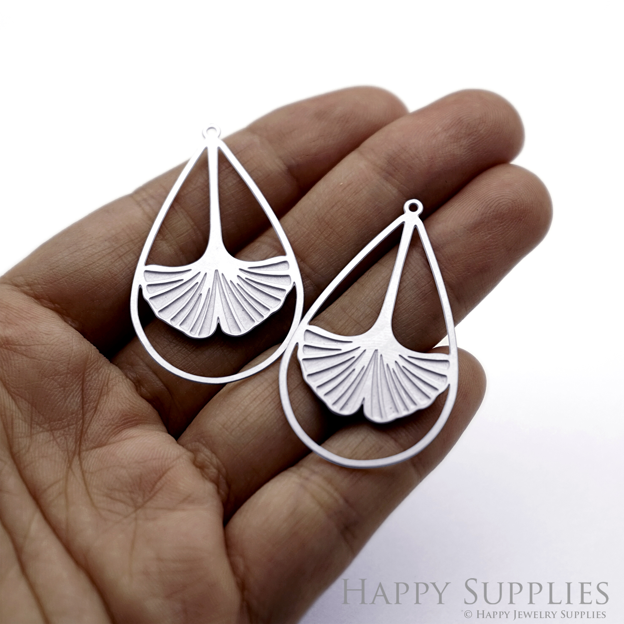 Corroded Stainless Steel Charm, Ginkgo leaves Brass Charms, Earring Charms, Etched Silver Jewelry Pendants, Etched Brass Jewelry Findings, Jewelry Wholesale (SSB1227)