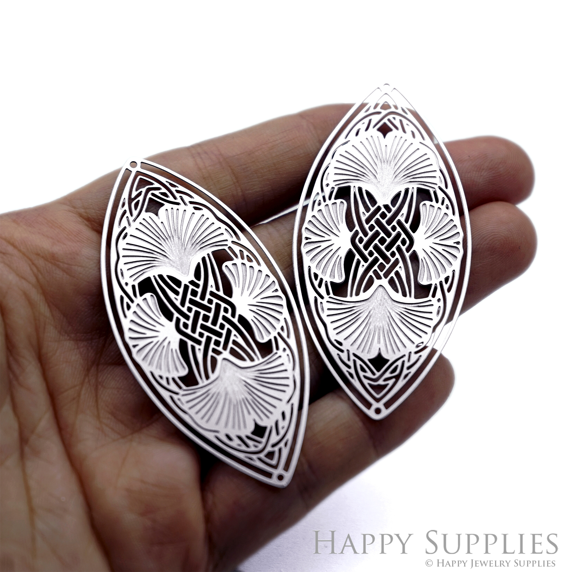 Corroded Stainless Steel Charm, Ginkgo leaves Brass Charms, Earring Charms, Etched Silver Jewelry Pendants, Etched Brass Jewelry Findings, Jewelry Wholesale (SSB1234)
