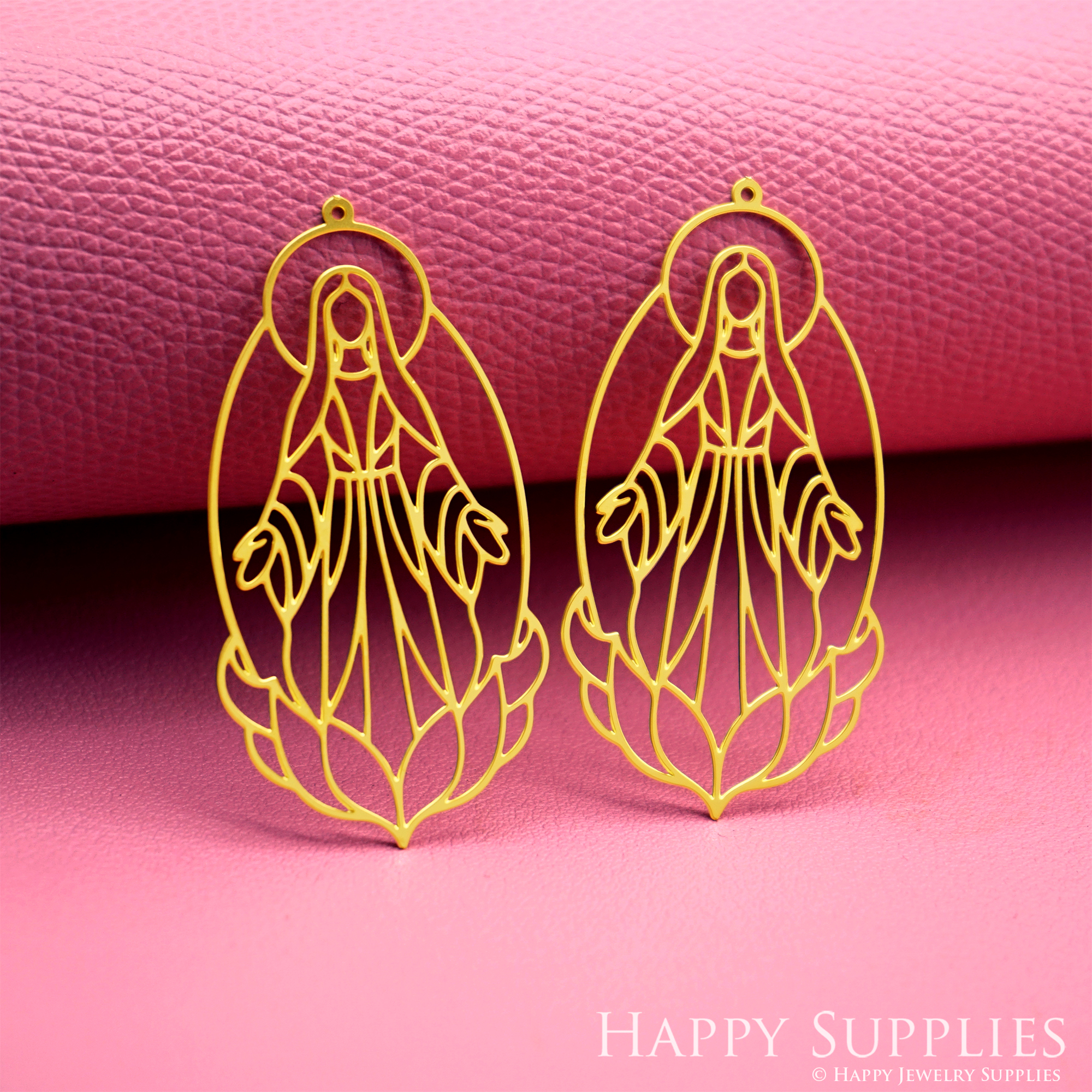 2pcs Stainless Steel Jewelry Charms, Raw Brass Charms, Virgin Mary Charms, Earrings Findings, Stainless Steel Silver Jewelry Pendants, Brass Jewelry Findings, Stainless Steel Pendants Jewelry Wholesale (D3063)