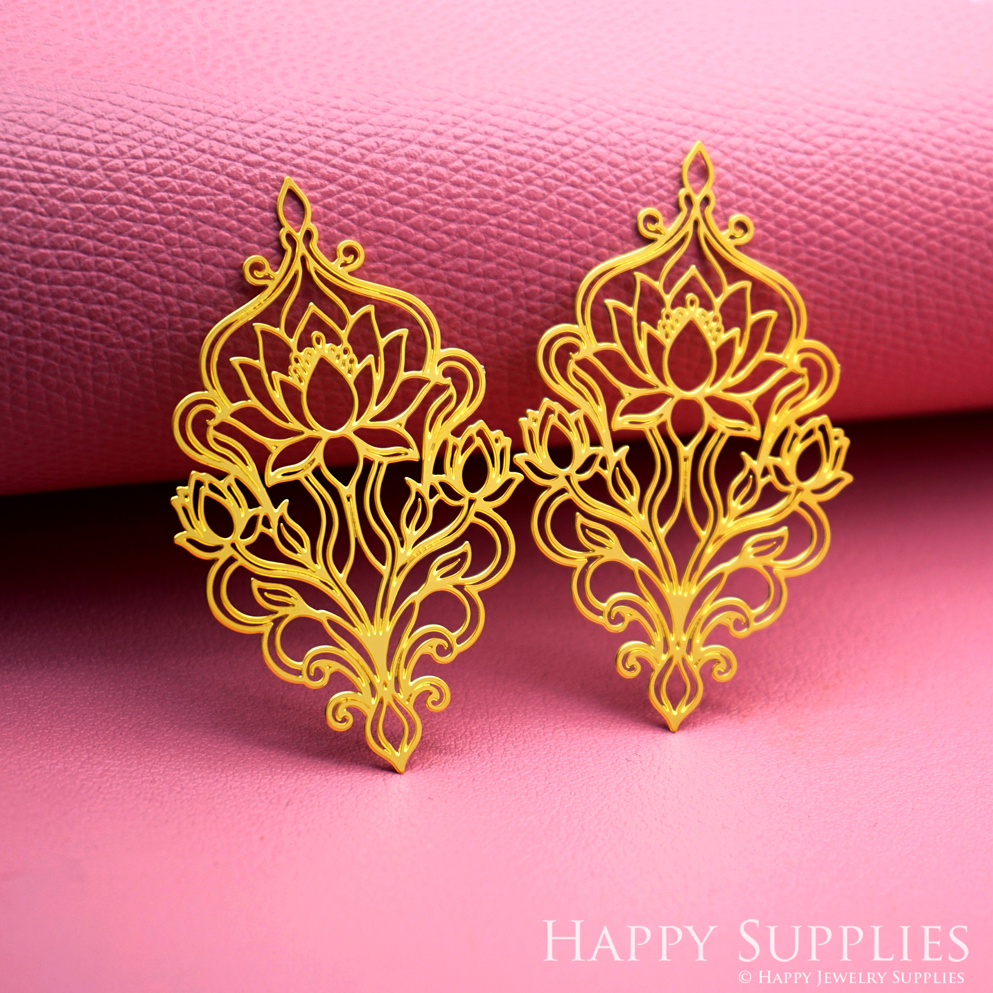 2pcs Stainless Steel Jewelry Charms, Raw Brass Charms, Lotus Charms, Earrings Findings, Stainless Steel Silver Jewelry Pendants, Brass Jewelry Findings, Stainless Steel Pendants Jewelry Wholesale (D3059)