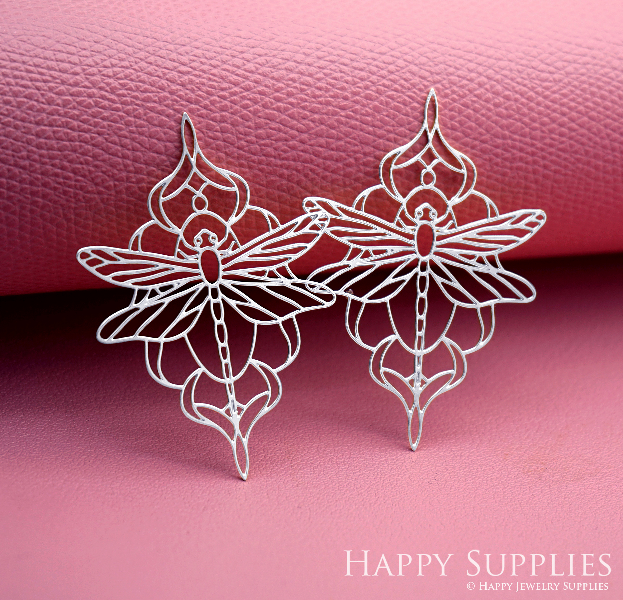2pcs Stainless Steel Jewelry Charms, Raw Brass Charms, Dragonfly Charms, Earrings Findings, Stainless Steel Silver Jewelry Pendants, Brass Jewelry Findings, Stainless Steel Pendants Jewelry Wholesale (D3058)