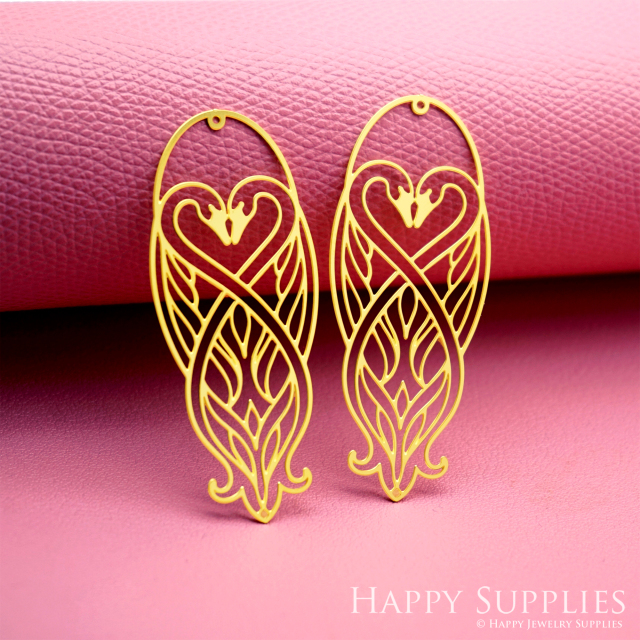 2pcs Stainless Steel Jewelry Charms, Raw Brass Charms, Swan Charms, Earrings Findings, Stainless Steel Silver Jewelry Pendants, Brass Jewelry Findings, Stainless Steel Pendants Jewelry Wholesale (D3060)