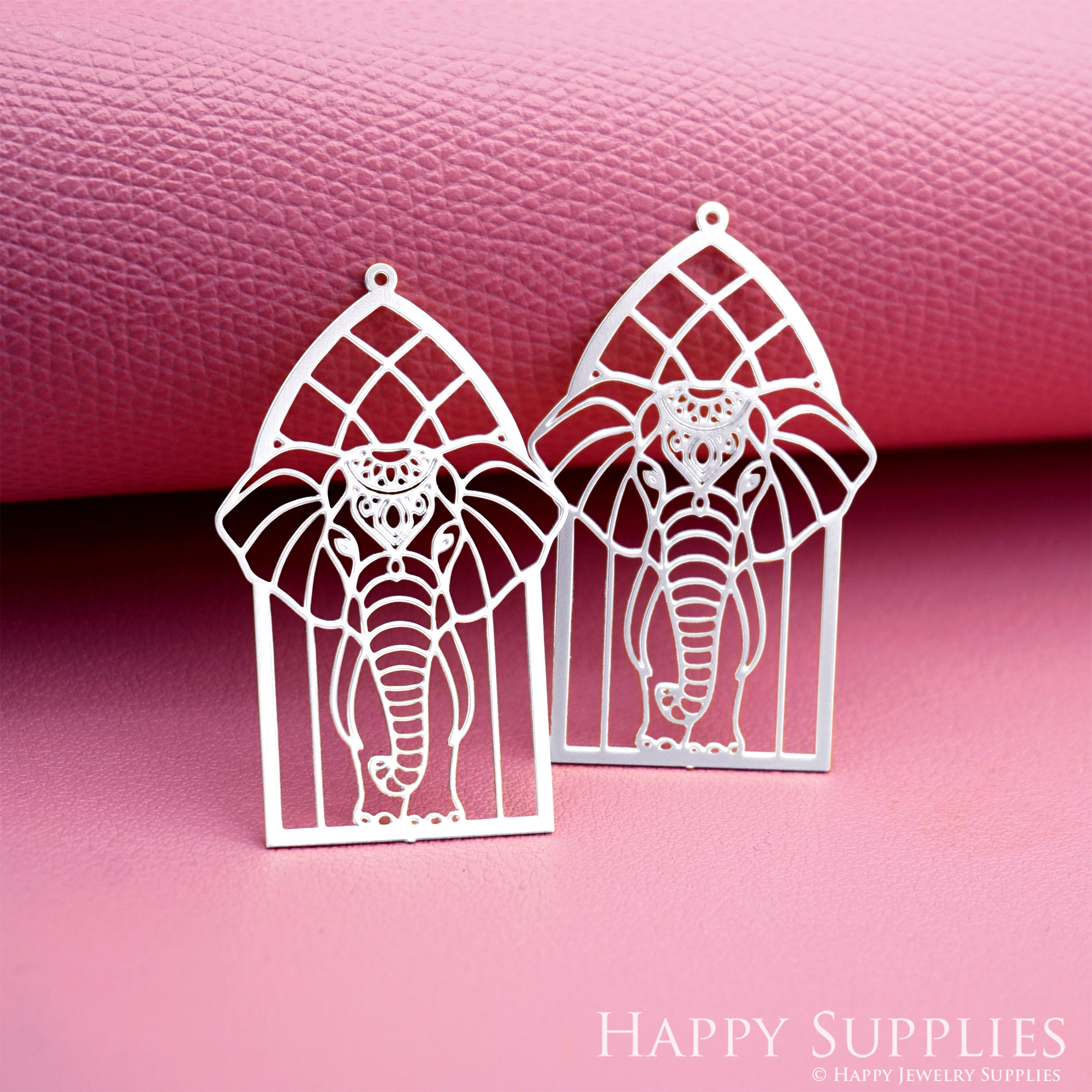 2pcs Stainless Steel Jewelry Charms, Raw Brass Charms, Elephants Charms, Earrings Findings, Stainless Steel Silver Jewelry Pendants, Brass Jewelry Findings, Stainless Steel Pendants Jewelry Wholesale (D3062)