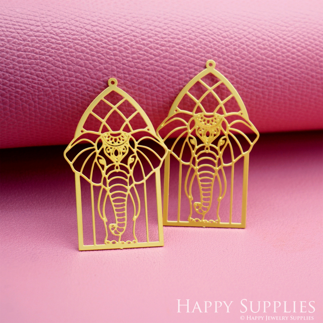 2pcs Stainless Steel Jewelry Charms, Raw Brass Charms, Elephants Charms, Earrings Findings, Stainless Steel Silver Jewelry Pendants, Brass Jewelry Findings, Stainless Steel Pendants Jewelry Wholesale (D3062)
