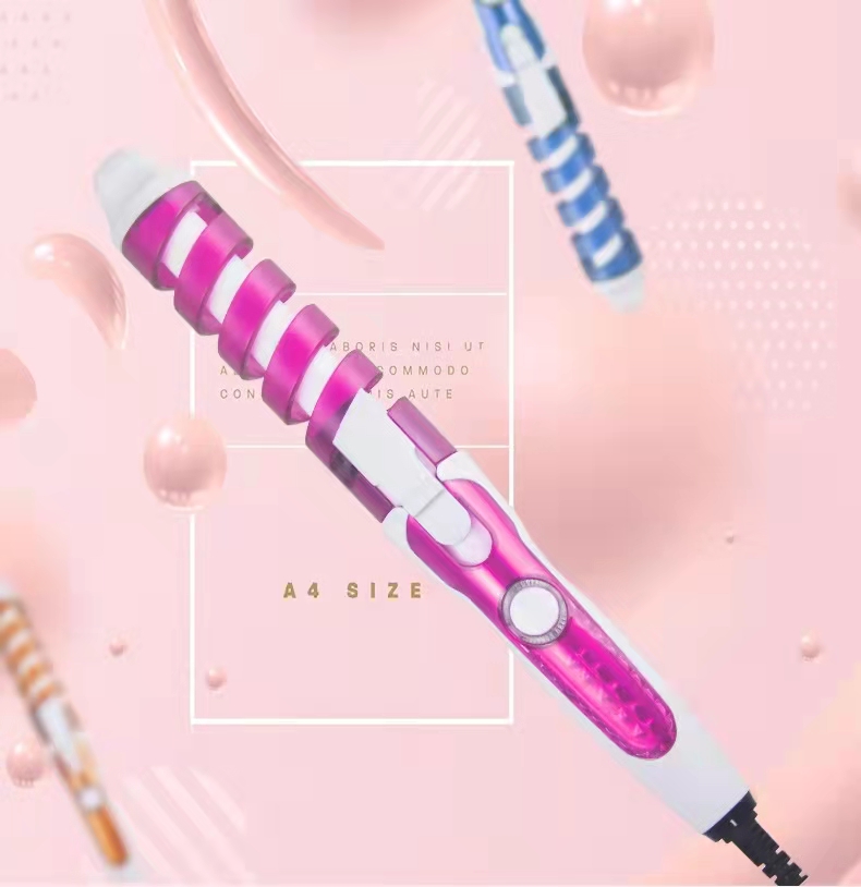 Rizador de pelo profesional mágico, rodillo eléctrico para rizar el cabello, espiral de cerámica