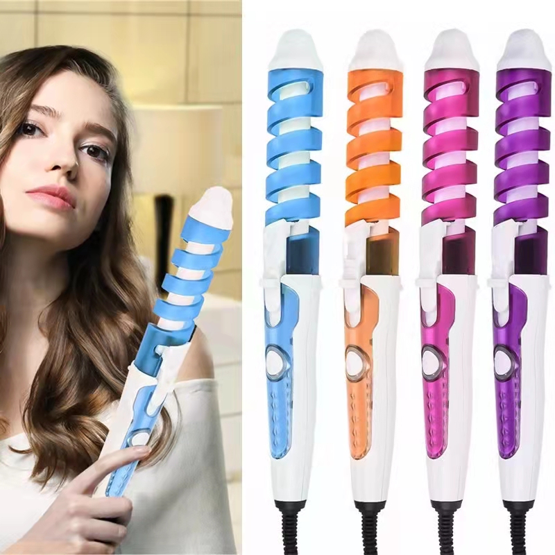 Rizador de pelo profesional mágico, rodillo eléctrico para rizar el cabello, espiral de cerámica