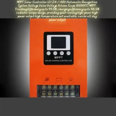 Rialaitheoir muirear gréine 100A 12v/24V/48V ilfheidhm rialtóir mppt aitheantais uathoibríoch cliste