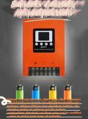 Rialaitheoir muirear gréine 100A 12v/24V/48V ilfheidhm rialtóir mppt aitheantais uathoibríoch cliste