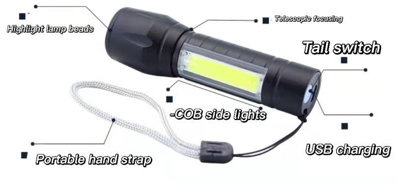 COB mini linterna brillante