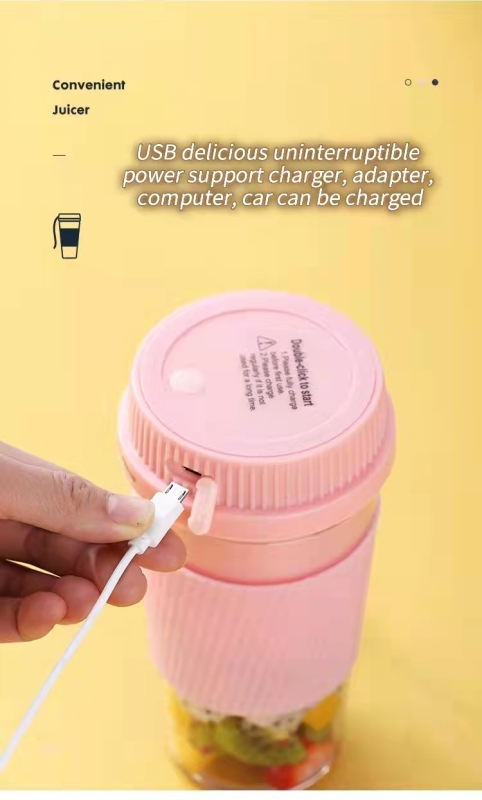 Mini taza de jugo portátil multifuncional USB carga fruta eléctrica taza de jugo