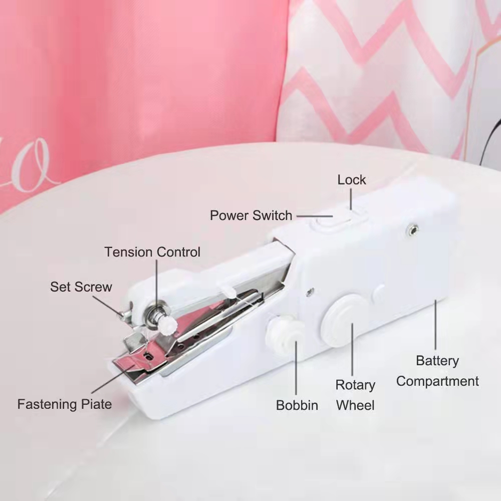MINI MÁQUINA DE COSER DE MANO MÁQUINA DE COSER ELÉCTRICA PORTÁTIL