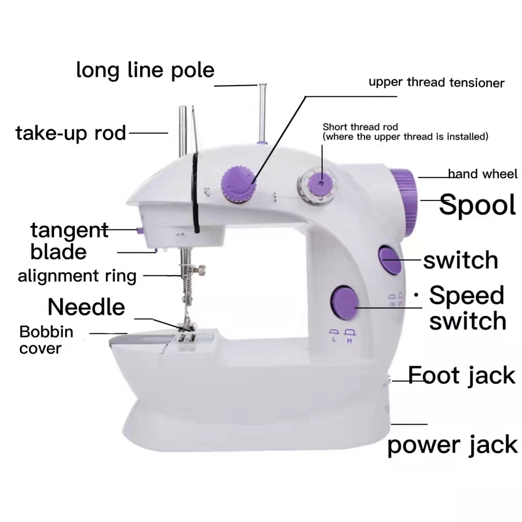 foot-pedal sewing-machine portable two-thread-kit mini house