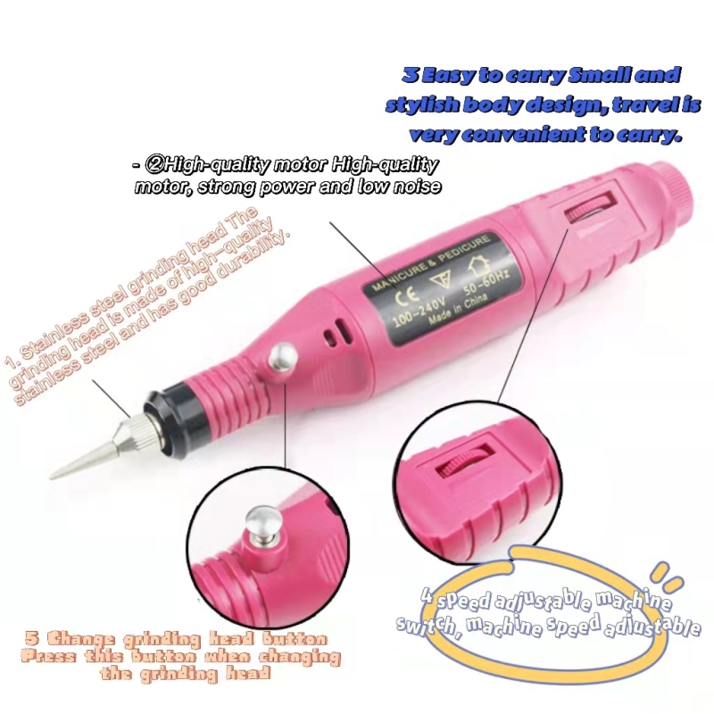 Pulidor de uñas eléctrico tipo pluma