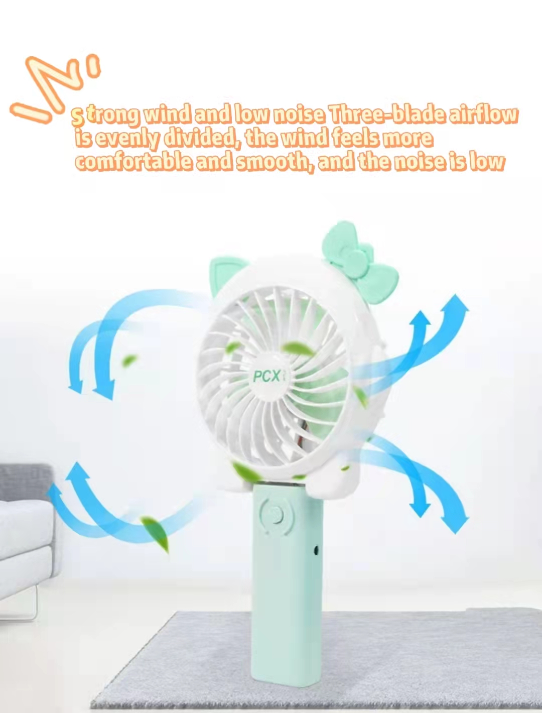 Mini ventilador plegable portátil usb de escritorio para dormitorio