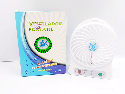 Mini ventilador eléctrico portátil recargable portátil para estudiantes