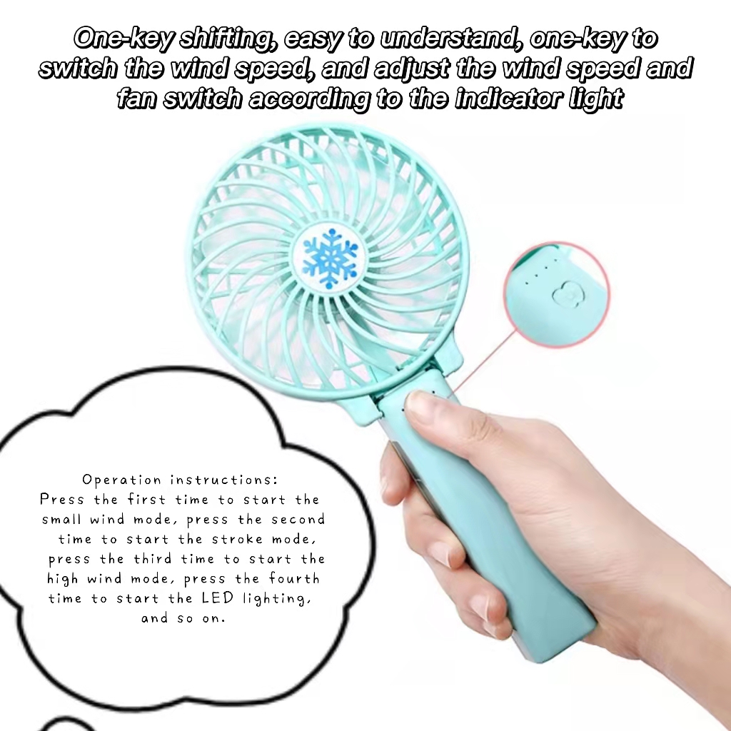 Mini ventilador eléctrico portátil recargable portátil para estudiantes