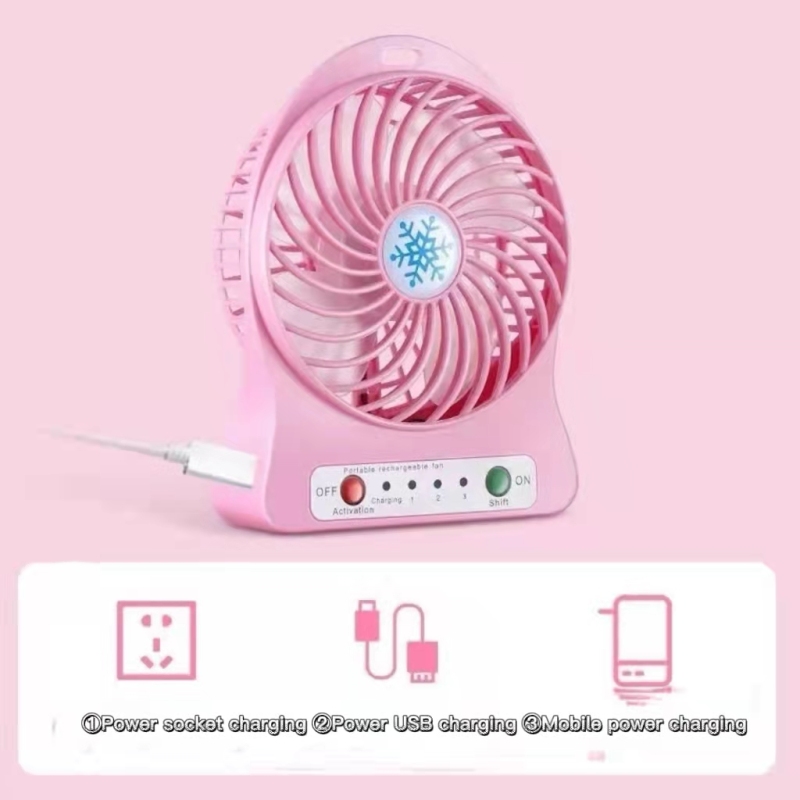 Mini ventilador eléctrico portátil recargable portátil para estudiantes