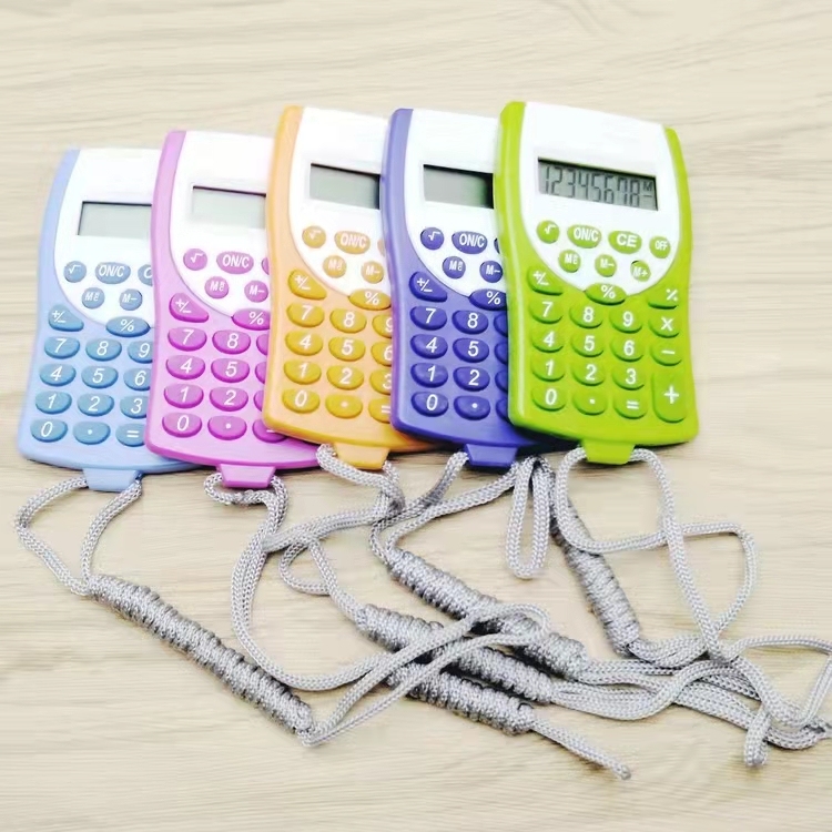 Calculadora pequeña con cordón