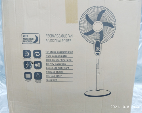 ventilador de piso recargable de 16/18 pulgadas