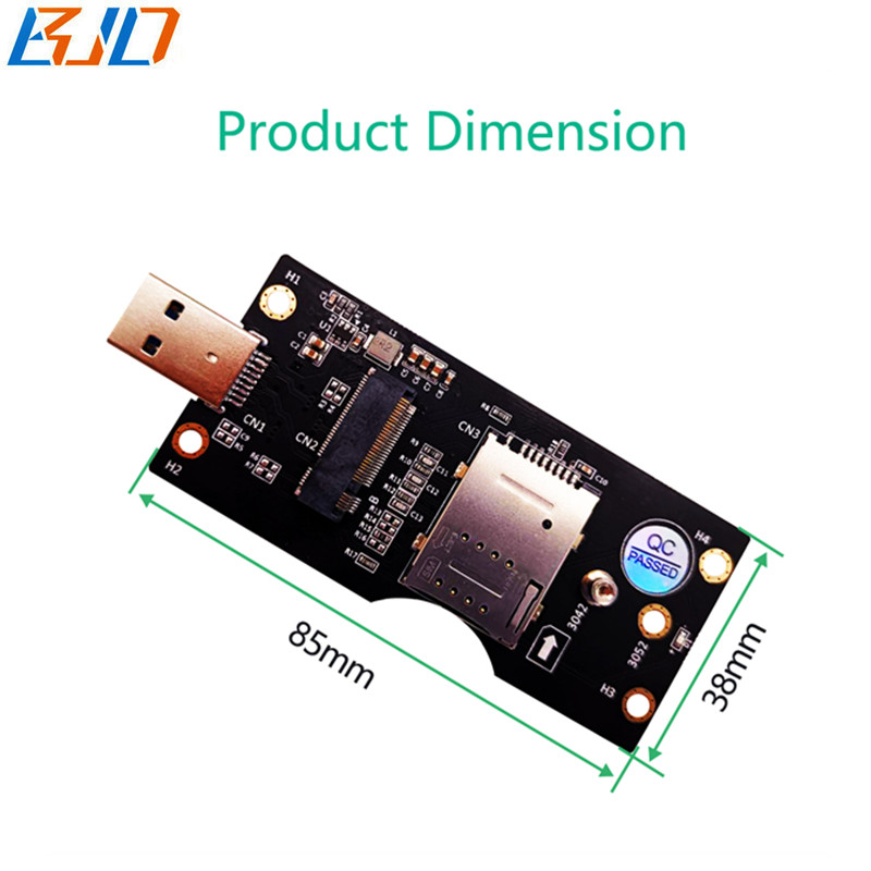 NGFF M.2 Key-B Slot USB 3.0 Adapter Converter Card with Standard SIM Slot For 5G 4G LTE GSM Module Modem