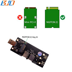 NGFF M.2 M2 B-Key to USB 3.0 Wireless Module Adapter Card with Dual NANO SIM Slot For 5G 4G LTE GSM Modem