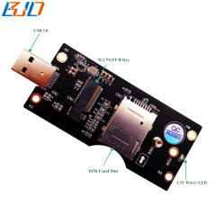 NGFF M.2 Key-B Slot USB 3.0 Adapter Converter Card with Standard SIM Slot For 5G 4G LTE GSM Module Modem