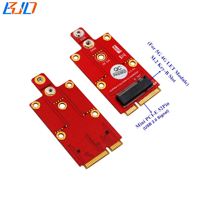 Mini PCI-E USB2.0 Signal to M.2 NGFF Key B Slot Wireless Module Adapter for 3042 3052 Type 5G 4G 3G LTE GSM Modem