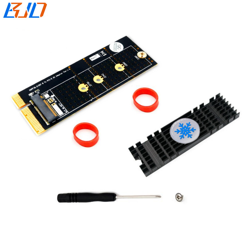 M Ngff Key M Nvme Ssd Adapter To Pci E X Pcie X Riser Card With Heatsink Vertical Installation