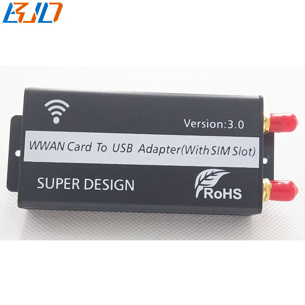 Mini PCI-E MPCIe to USB 2.0 Wireless Adapter Card with SIM Slot + Protection Case for3G 4G LTE GSM Modem