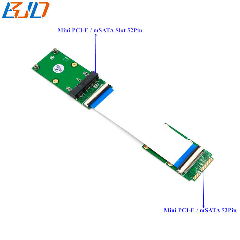 Mini PCI-E MPCIe Msata Adapter Flexible Extension Cable Without SIM Slot for WIFI Module & 3G 4G LTE Modem / Msata SSD