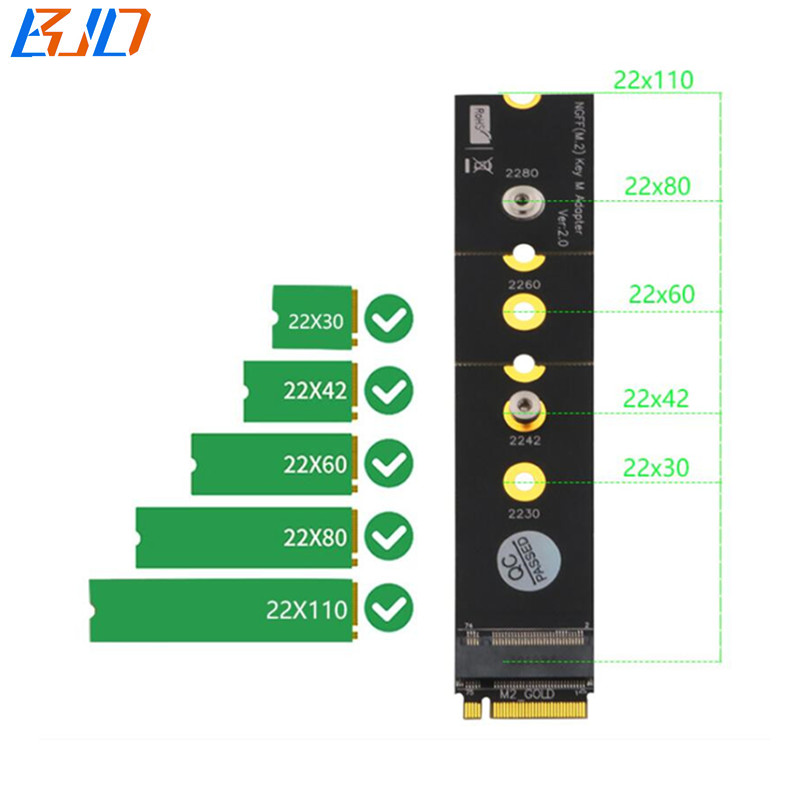 Mini PCI-E MPCIe Slot to M.2 NGFF Key-M Adapter Test Protection Card