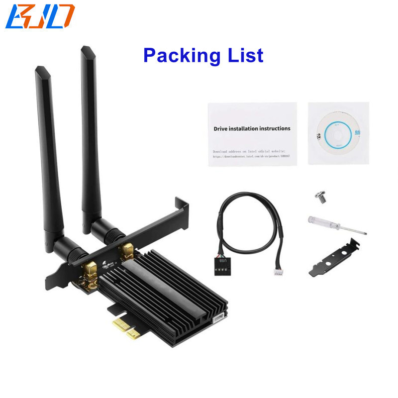 5374Mbps Wifi Adapter PCI-E 1X Wireless Card AX210 2.4G 5G 6G 802.11ac/ax WiFi6E BT5.3 MU-MIMO For Game Computer