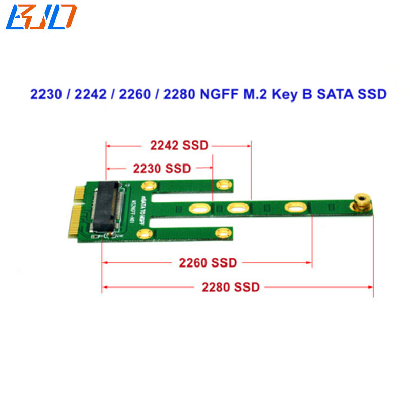 M.2 NGFF B KEY SSD to Mini SATA mSATA Interface Adapter Converter Card 6Gbps for 2230 2242 2260 2280 SSD